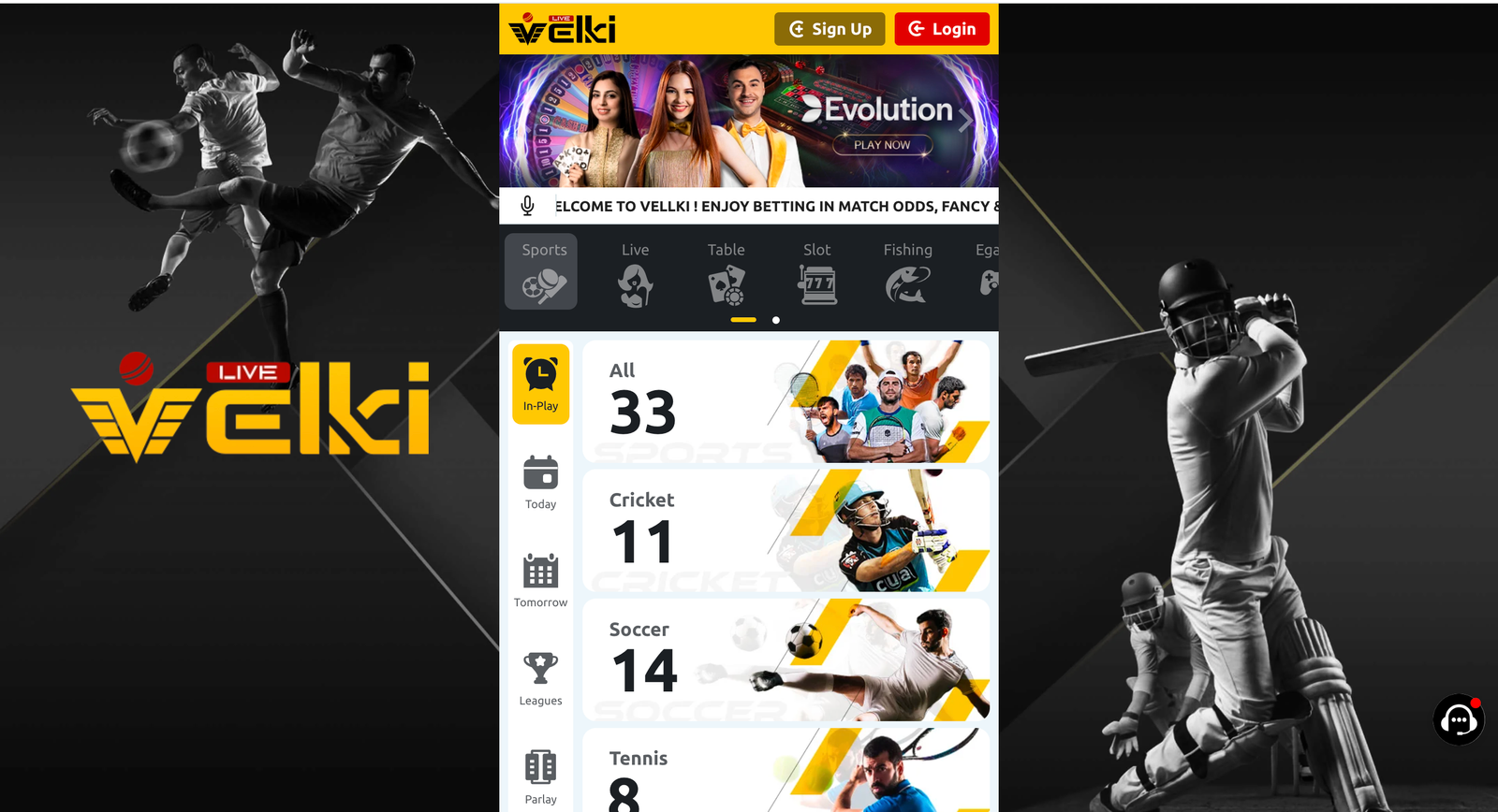 Velki Exchange Betting Site Script Source Code